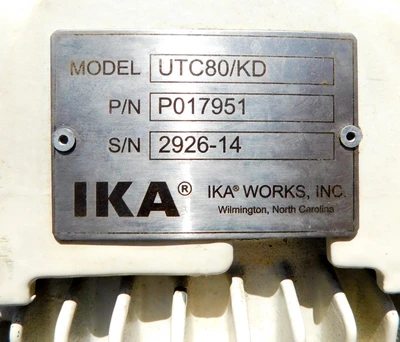 USED IKA WORKS TANK MOUNTED HOMO UTC80/KD