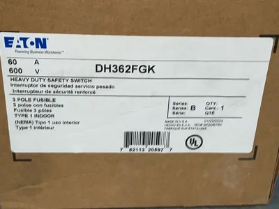 New | in-Stock EATON DH362FGK Disconnects Ohio US | HGR 24 #1278492