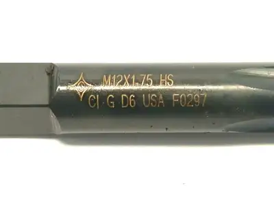 M12x1.75 D6, 1003 | Cleveland M12x1.75 D6 Bottoming 4-Flute Hand Tap For Cast Iron 3T 1003 PACK OF 5 - New Other
