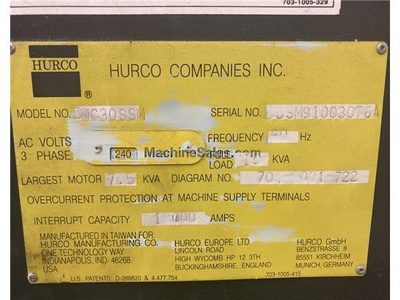 USED 1996 HURCO BMC-30SSM