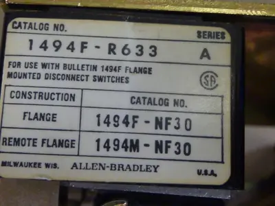 USED ALLEN BRADLEY 1494-NF30 SER A