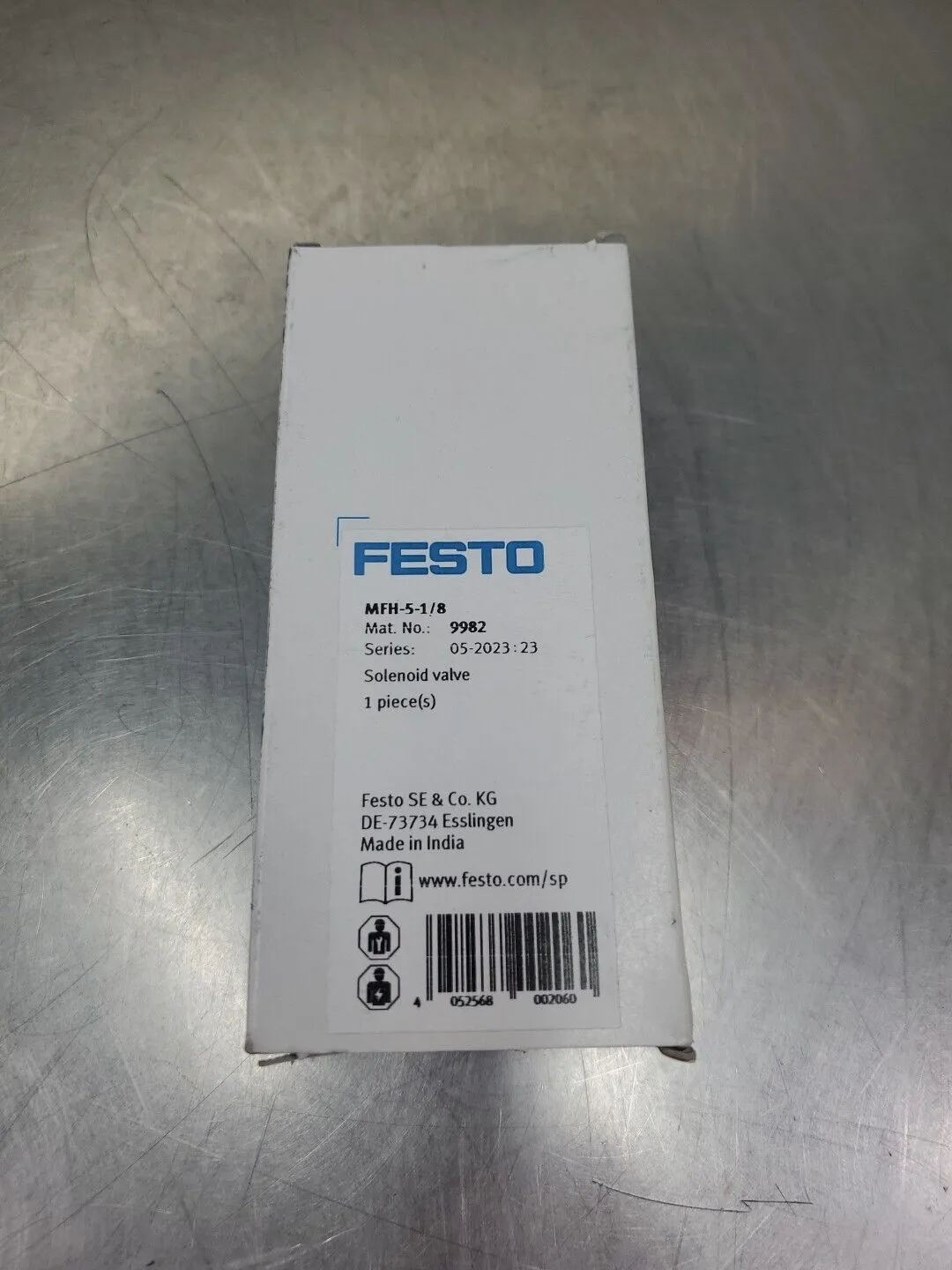FESTO MFH-5-1/8 (9982) Solenoid Valve ( NEW IN BOX) 6D-23
