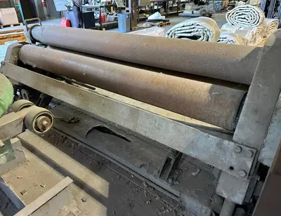 8' X 1/4" WEBB 7L-2 3 ROLL INITIAL PINCH PLATE ROLL. STOCK # 0537426