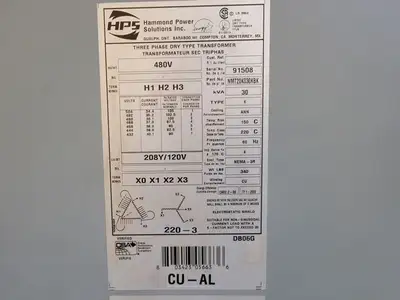 Used HAMMOND POWER SOLUTIONS INC. NMT20K030KBK Transformers British Columbia CA | Lenmark #477572