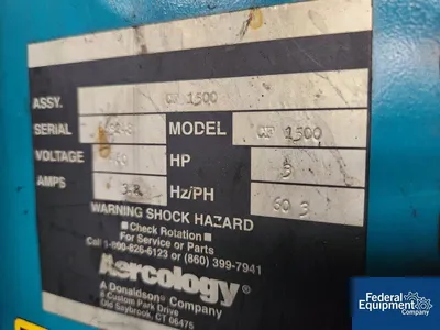 Used AERCOLOGY CF1500 Dust Collectors Ohio US | HGR 24 #727689