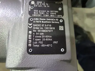 USED HP VALVES/KEY VALVE TECHNOLOGIES SAEXC 07.5-F10
