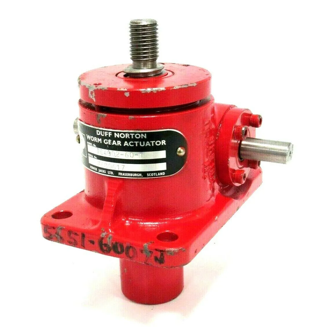 NEW DUFF NORTON TE4802-60-1 WORM GEAR ACTUATOR TE4802601