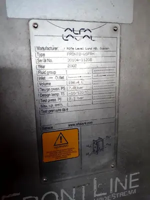 Alfa-Laval CT-6 Centritherm evaporator, 316SS.