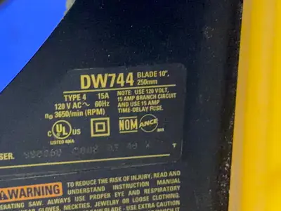 Used DEWALT DW744 Woodworking Table Saws Ohio US | HGR 24 #1175487