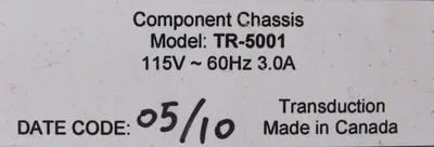 USED TRANSDUCTION TR-5001 INDUSTRIAL COMPUTOR TR5001