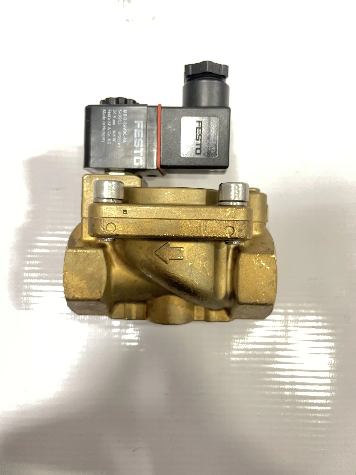 FESTO VZWM-L-M22C-G1-F4 1″ Brass Diaphragm Solenoid Valve 0.5-6bar NIB
