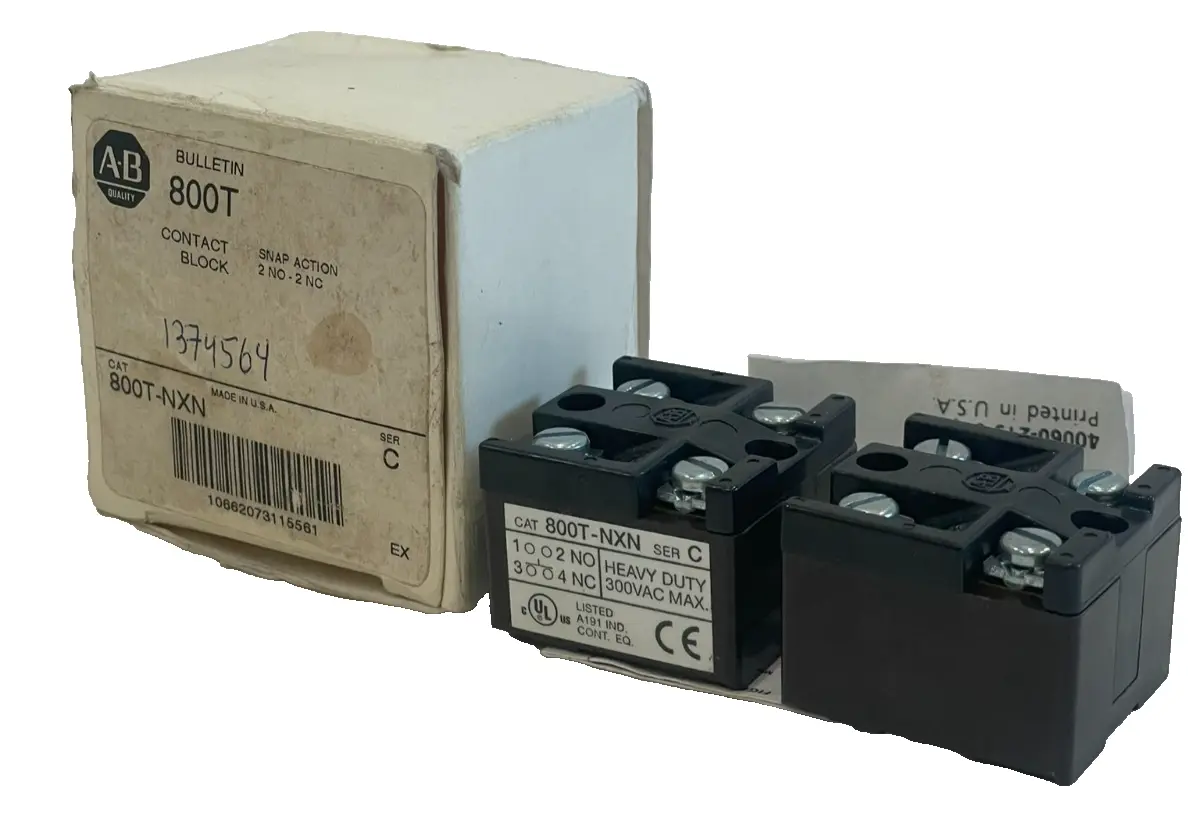 ALLEN BRADLEY 800T-NXN CONTACT BLOCK SER. C 800TNXN NEW, SURPLUS