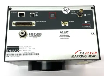 USED NOVANTA SYNRAD FH FLYER 2-WAY SCAN MARKING HEAD LASER GAUGING SYSTEM