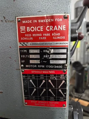 BOICE CRANE 24200 Drilling, Single Spindle | Machinery Central (5)