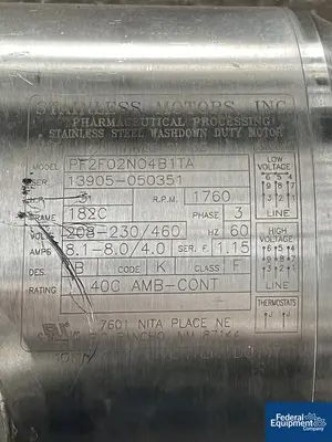 USED Walker 400 Liter Walker Agitated Recevier, 316L S/S, 14.9#
