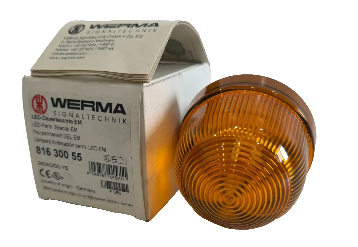NEW WERMA 816 300 55 SIGNAL BEACON 24VAC/DC 816 X00 55 81630055