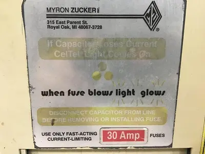 Used MYRON ZUCKER KIM43007X-3 Capacitors Michigan US | Ideal Machinery #1275286
