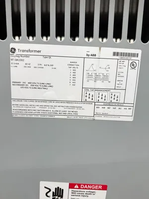 GE 9T10A10002 TRANSFORMERS, 3 PHASE, 60 CYCLE, DRY TYPE | Turner's Machinery (3)