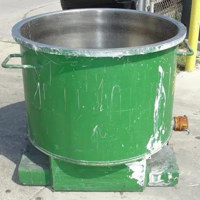 SPC6806  Mixer and Blender 100 gallon Ross change can Stainless Steel 39.25" inside diameter 27.5" inside height