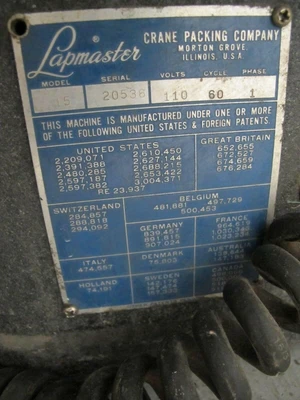 Used Lapmaster Does Not Apply Tooling & Accessories (Other) California US | Amiron Machinery #1279134