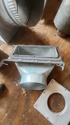 Various HVAC Ductwork Pieces and Accessories including Pipe, Elbows, and Connectors