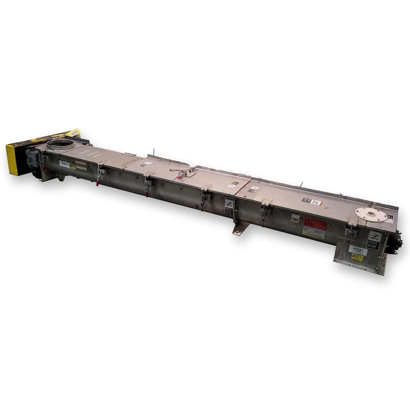 Used 9" Dia. X 9'-8" Stainless Steel Industrial Screw Conveyor