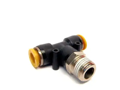 Used CLIPPARD 3/8 TUBING BRANCH TEE 3/8 NPT BLACK PLASTIC RESIN Valves/Fittings | Maverick Industrial Sales #1108648