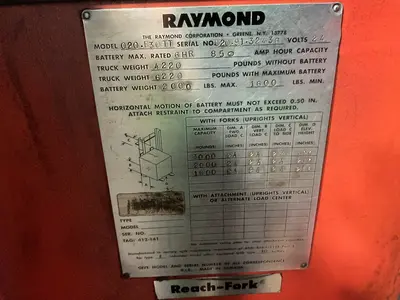 Used RAYMOND 020F30 TT Material Handling (misc) Ohio US | HGR 24 #1265967