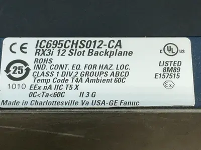 Used GENERAL ELECTRIC IC695CHS012CA PLC Chassis Ohio US | HGR 24 #1358103