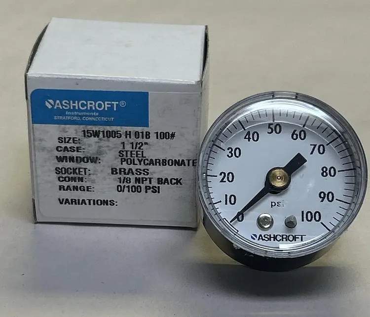 New | in-Stock ASHCROFT 15W1005H01B100 Universal Pressure Meters Ohio US | Surplus Asset Holdings #1245335