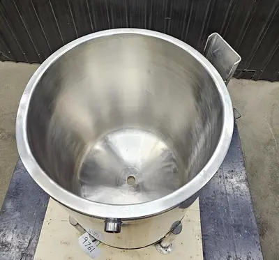 Used 60 Gallon Jacketed Tank, 316L Stainless Steel