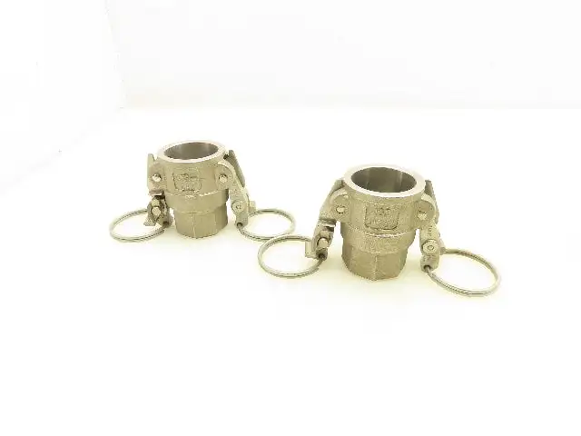 PT Coupling 10D 316SS Stainless Camlock Cam & Groove 1" NPT Female  Lot of 2