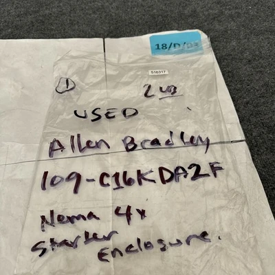 Used Allen Bradley 109-C16KDA2F Starters California US | Davliegogo LLC #1707240