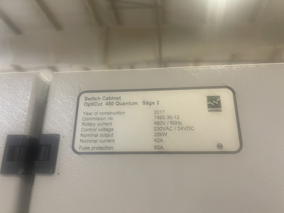 Weinig Optisaw System with Luxscan Combiscan and 3 Opticut 450 Quantum