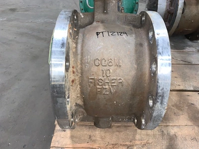 10" -150# Type V150 Fisher V-Ball Control Valve , Stainless