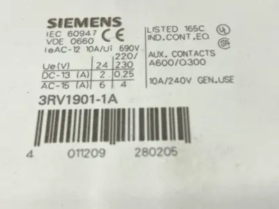USED SIEMENS 3RV1901-1A