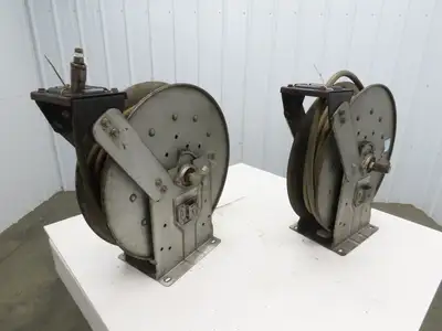 Hannay Reels Retractable Industrial Air Hose Reel 1/2" Lot Of 2