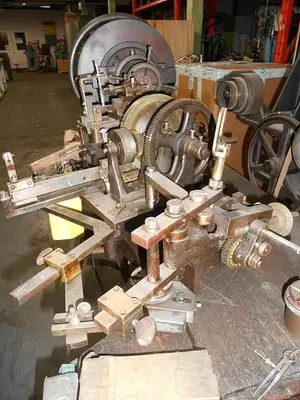 2987-385 Antique RA Lienhard Chaux-de-Fonds Brocading Machine