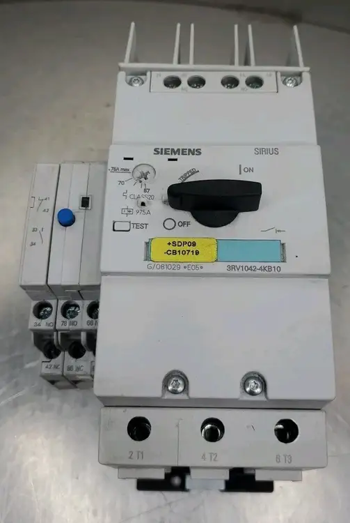 Used Siemens 3RV1042-4KB10 Motor Starter Circuit Breaker w/3RV1901-1A Module. Circuit Breakers South Carolina US | Palmetto Automation #1151544