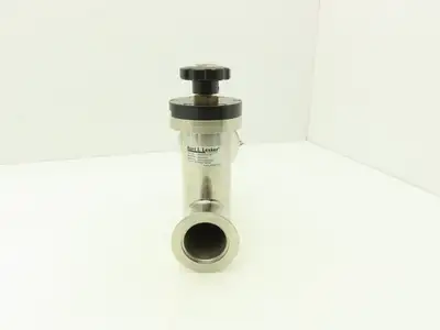 Kurt J Lesker SL0200MVQF Manual Bellows Angle Valve 2" SS Flanged W 1" Reducer
