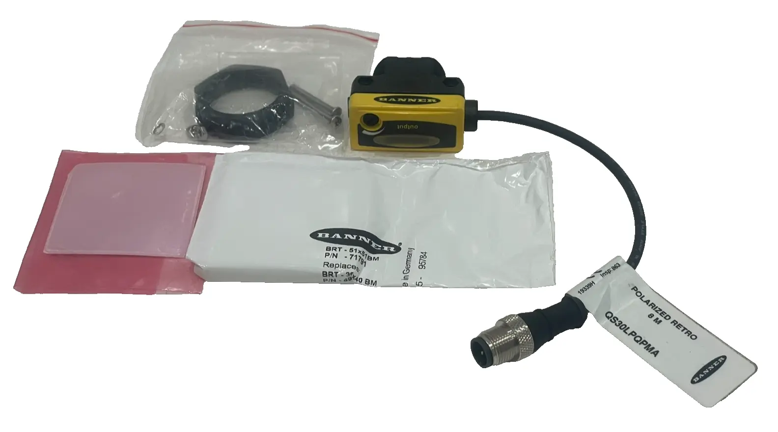 NEW BANNER ENGINEERING QS30LPQPMA POLARIZED BEAM W/HARDWARE