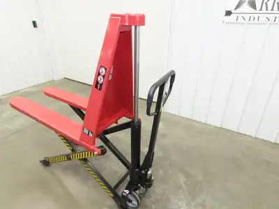Uline H-5442 Manual Narrow Pallet Lifter 3000lb Jack 46" Long 31" Lift Height