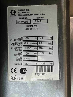 Used GRACO G15W05 Spray Machines California US | MachineryMax #1321467