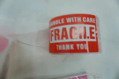 Fragile Handle With Care Stickers & Thank You Stickers