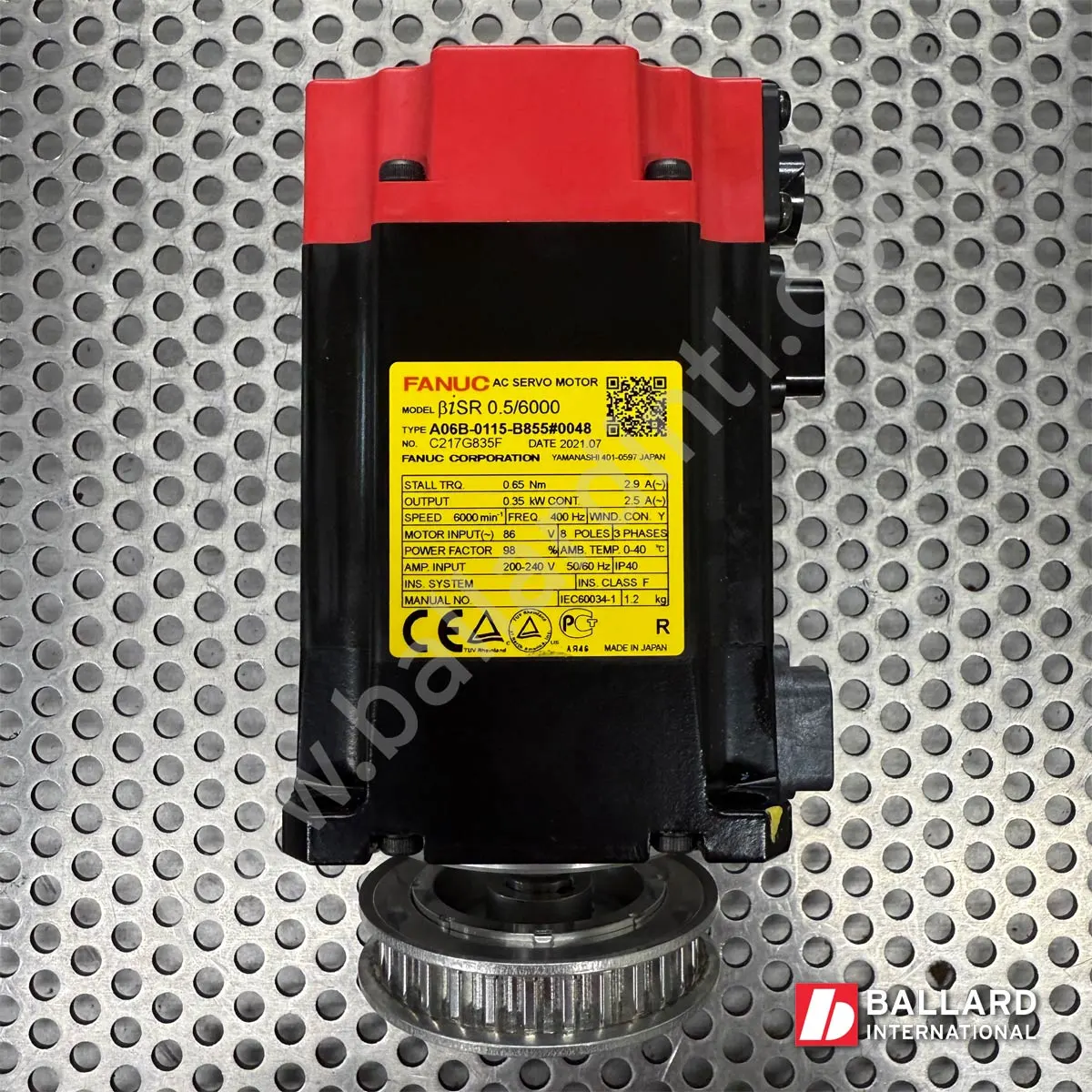FANUC BiSR 0.5/6000 Servo Motor w/ A3 Gear