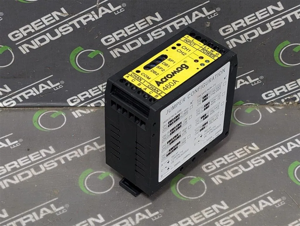 Acromag 461A-V5-DMRN-1-DIN-NCR Dual Alarm Relay Module Used