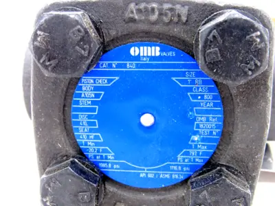 NEW OMB VALVES A105N GATE VALVE 1" #800