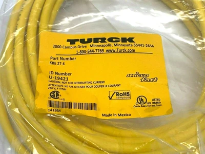 KBE 2T-6 | Turck  Microfast Single-Ended Cordset U-19421 - New