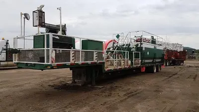 USED 1995 LOADKING INDUSTRIES 48' TANDEM AXLE STEPDECK TRAILER