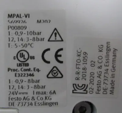 NEW FESTO 569926 MANIFOLD MPAL-VI 533345 CPX-F839 CPX-AB-8-M8-3POL CPX-CP-4-FB